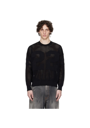 AMIRI Black '22' Crew Sweater