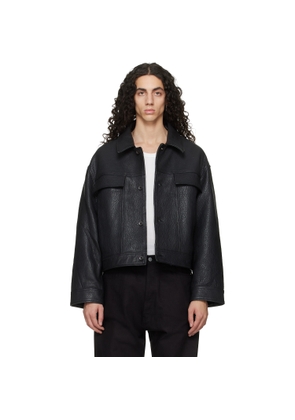 Studio Nicholson Black Doyard Leather Jacket