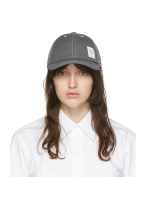 Thom Browne Grey 6-Panel Baseball Cap