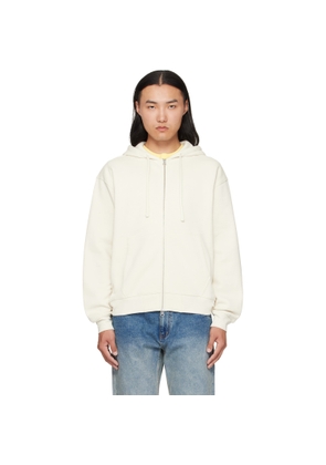 Dime Beige Cursive Zip Hoodie