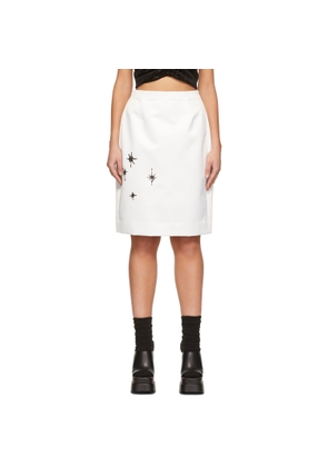 We11done White Sequin Midi Skirt
