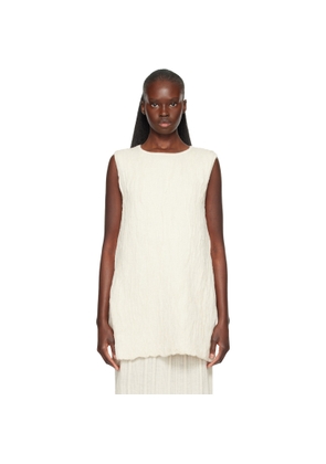 Lauren Manoogian Off-White Gauze Apron Shell Tank Top
