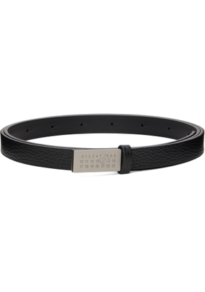 MM6 Maison Margiela Black Numeric Leather Belt