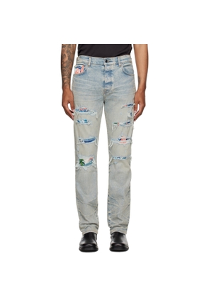 AMIRI Blue Thrasher Slim Jeans