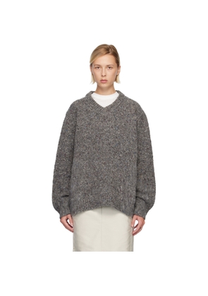 Maison Margiela Gray Wool Sweater