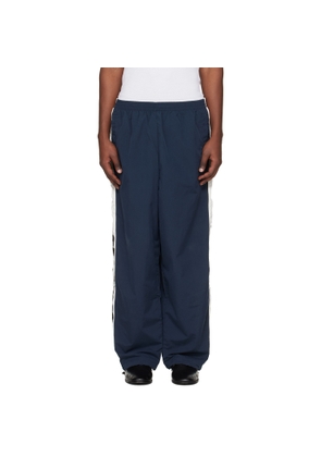 VETEMENTS Navy Taped Track Pants