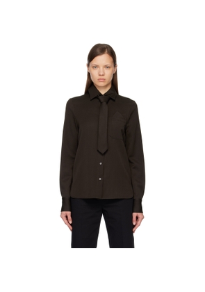 Acne Studios Brown Tie Shirt
