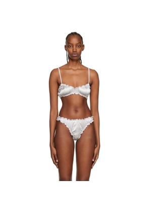 softandwet SSENSE Exclusive Silver Frilled Bra