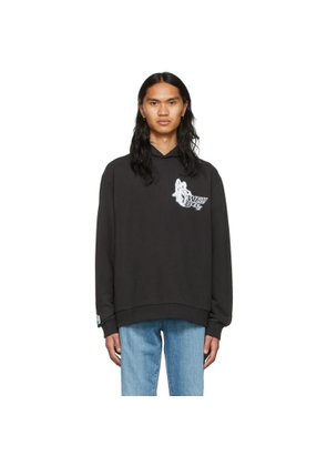 We11done Black Cotton Hoodie