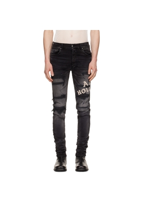 AMIRI Black 'AMIRI Hollywood' Repaired Jeans