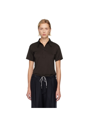 Maison Margiela Black Piqué Polo