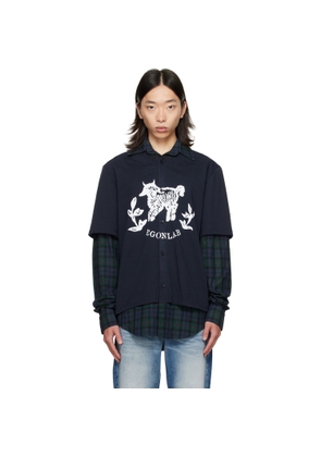 EGONlab Navy Moutono Shirt