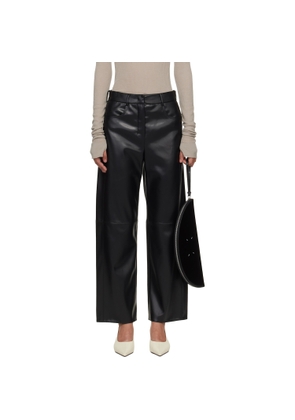 Max Mara Black Smmsorriso Faux-Leather Pants