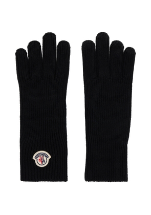 Moncler Black Wool Gloves
