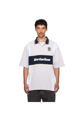Martine Rose SSENSE Exclusive Gray & Navy Oversized Panelled Polo