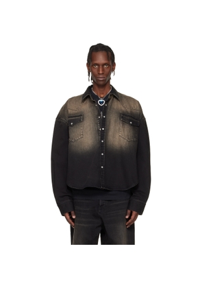 VETEMENTS Black Cowboy Denim Shirt