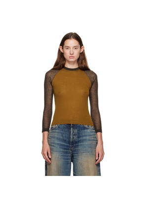 Acne Studios Brown Semi-Sheer T-shirt