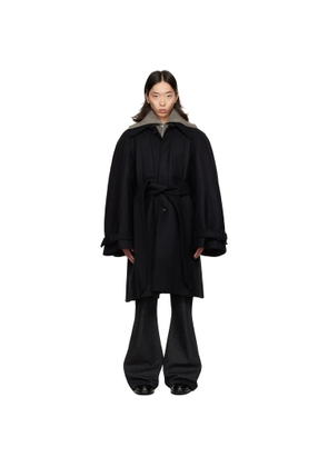 EGONlab Black Long Raglan Coat