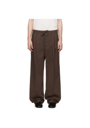 Fear of God ESSENTIALS Brown Pleat Front Trousers
