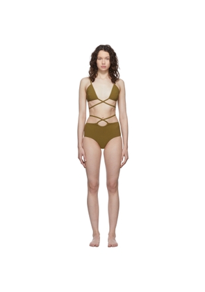 Christopher Esber Khaki Looped Tie Bikini