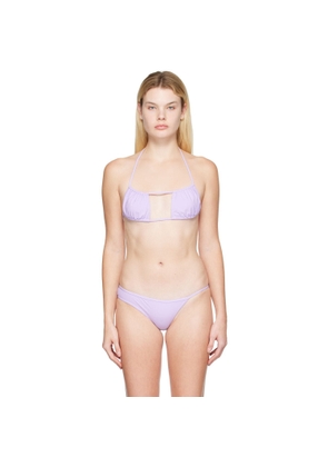 Christopher Esber Purple Asymmetric Bikini Bottoms