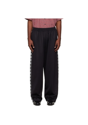 VETEMENTS Black Biker Cross Tape Track Pants