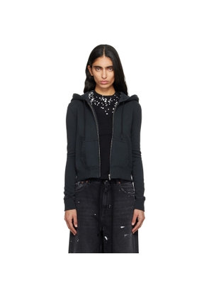 MM6 Maison Margiela Black Unbrushed Hoodie