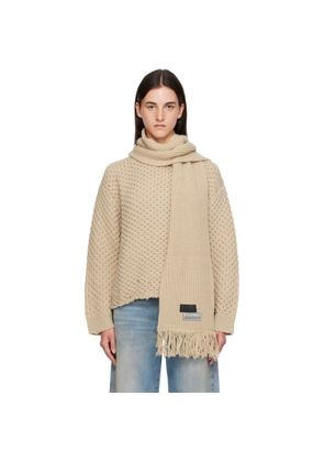 MM6 Maison Margiela Beige Scarf Knit Sweater