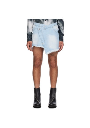EGONlab Blue Wrap Denim Miniskirt
