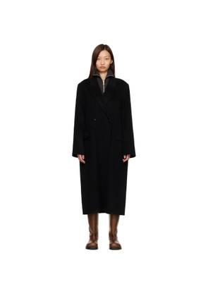 Acne Studios Black Double-Breasted Coat