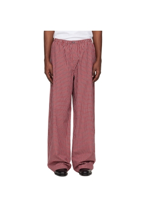VETEMENTS Red Check Pyjama Pants