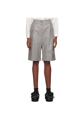 YUME YUME Gray Gardener Faux-Leather Shorts