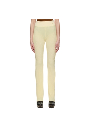Atlein Yellow Polyester Trousers