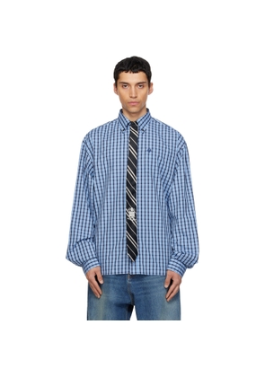 VETEMENTS Blue & Navy Tie Classic Shirt