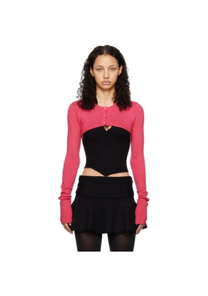 GUIZIO Pink Micro Cardigan