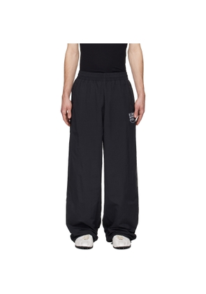 VETEMENTS Black 'Global MF' Track Pants