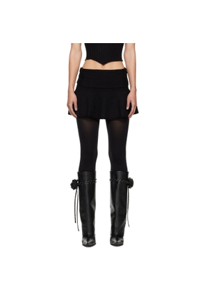 GUIZIO Black Heart Miniskirt