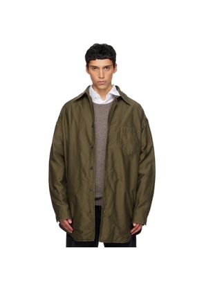 Maison Margiela Khaki Padded Satin Cotton Shirt