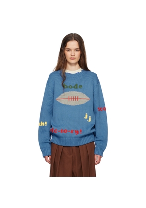 Bode Blue Spirit Sweater