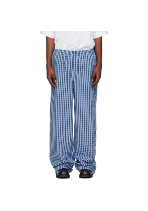 VETEMENTS Blue Check Pyjama Pants