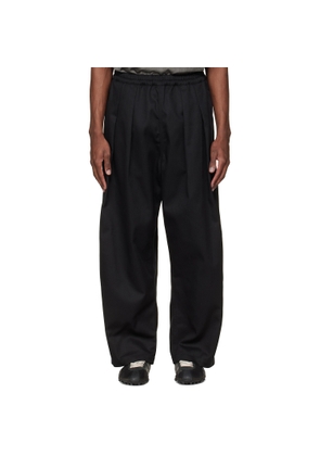 Maison Margiela Black Dropped-Rise Cotton Trousers