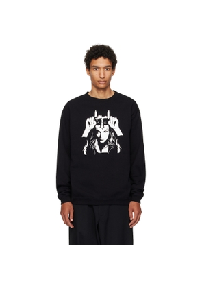 Y's For Men Black Graphic Sweatshirt