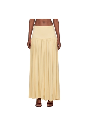 Aya Muse Yellow Gathered Maxi Skirt