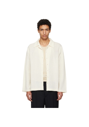 Maison Margiela Off-White Long-Sleeved Textured Shirt