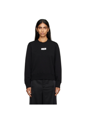 MM6 Maison Margiela Black Logo Patch Sweatshirt