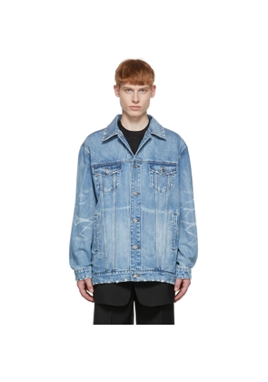 We11done Blue Trucker Denim Jacket