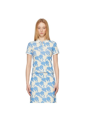 Maisie Wilen Blue & Beige Au Fait Polo