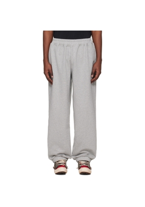 VETEMENTS Gray Biker Cross Logo Sweatpants