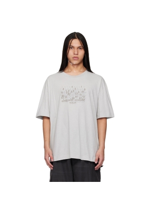 Maison Margiela Gray Cotton Numerical T-shirt