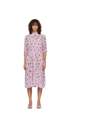 Comme des Garçons Girl Pink Polyester Georgette Brett Westfall Pattern Dress